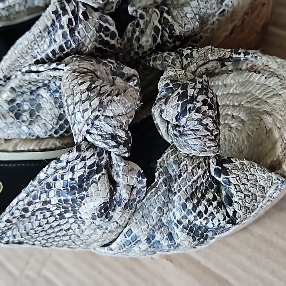 Jimmy Choo Priory Knotted Python Mule Platform Sa… - image 4
